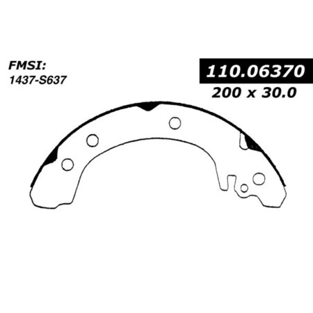 Centric Parts Centric Brake Shoes, 111.06370 111.06370